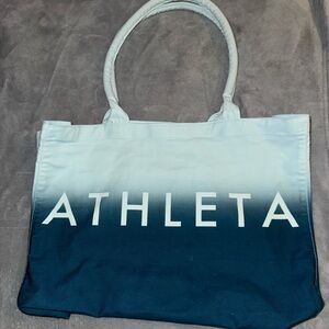 Athleta Navy and White Ombre Tote